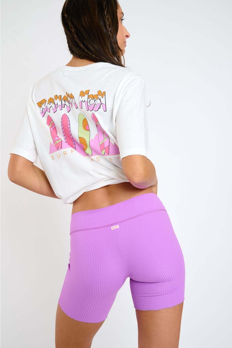 Paarse biker short Zelig Sunrib - 3