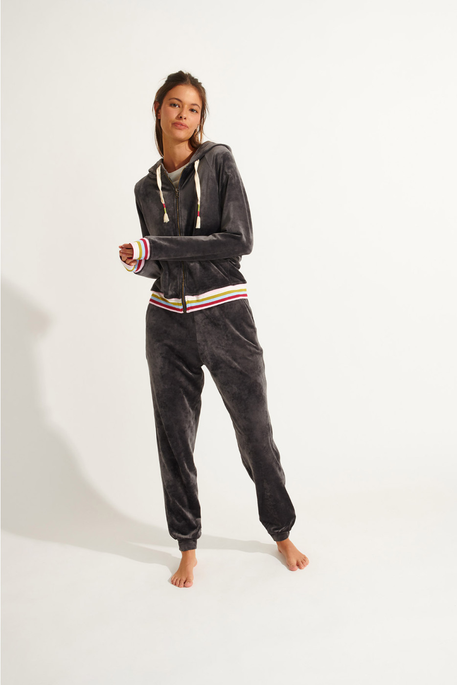 QUICK SEALAKE grey velvet trousers - 3