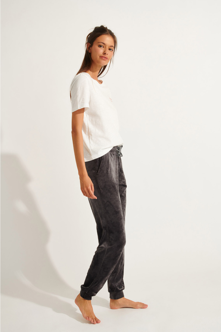 QUICK SEALAKE grey velvet trousers - 6