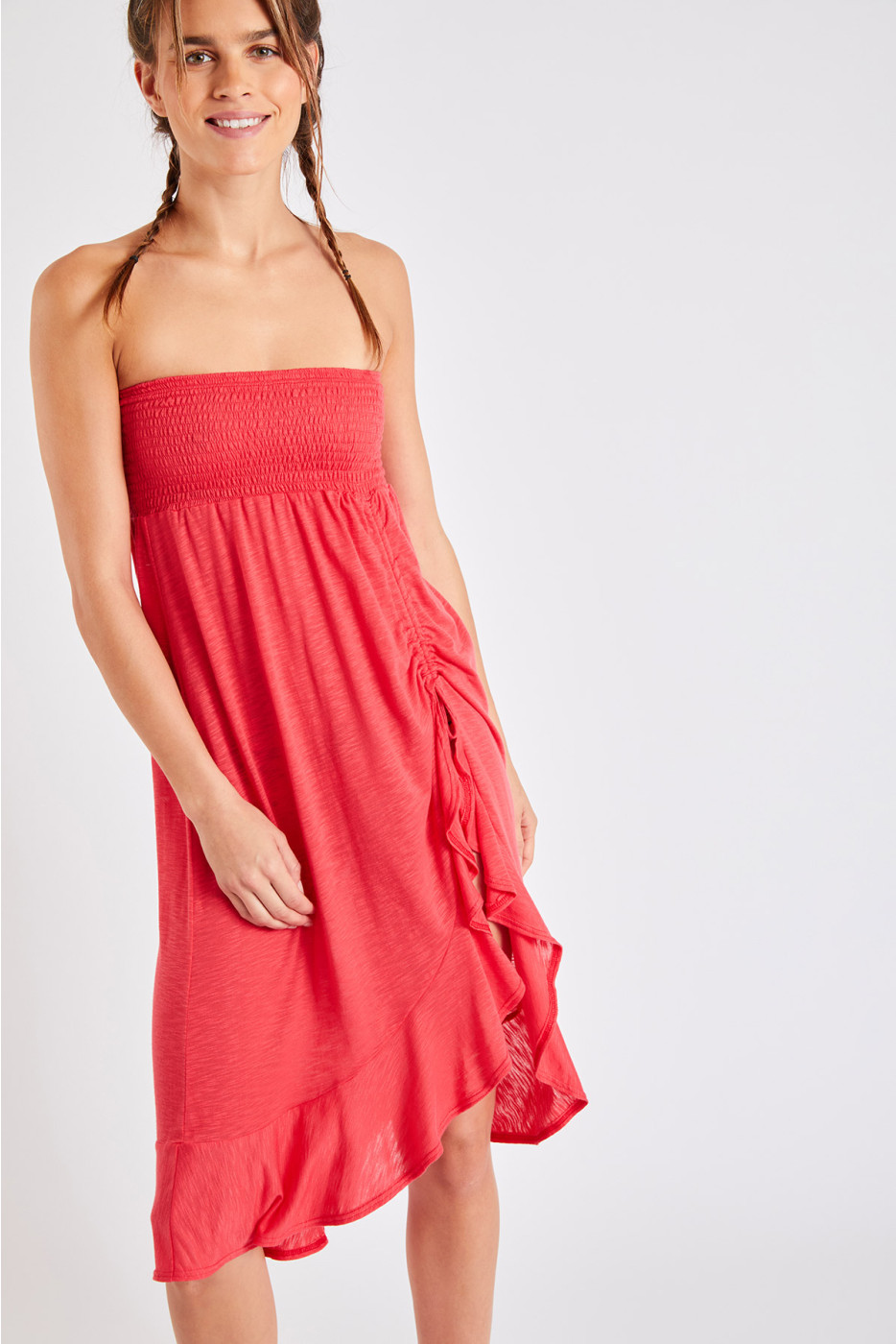 Kailua Caraiva red convertible mid-length skirt - 4