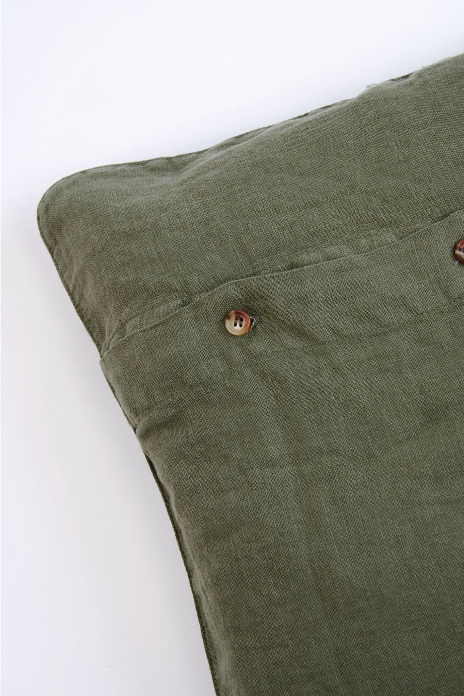Orama Palm Khaki Linen Cushion Cover - 3
