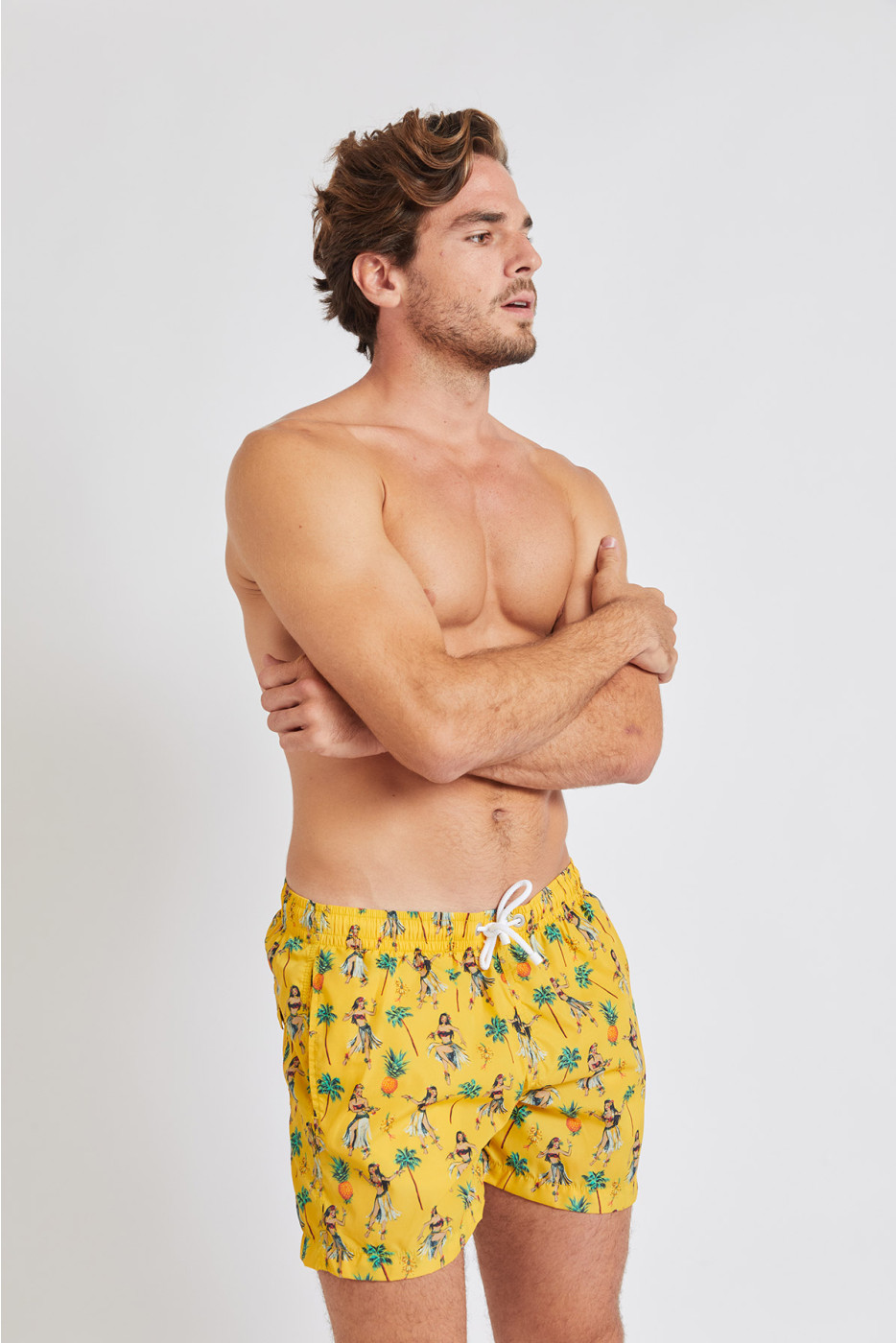 Ruben Vaianaemen men's swimsuit in yellow