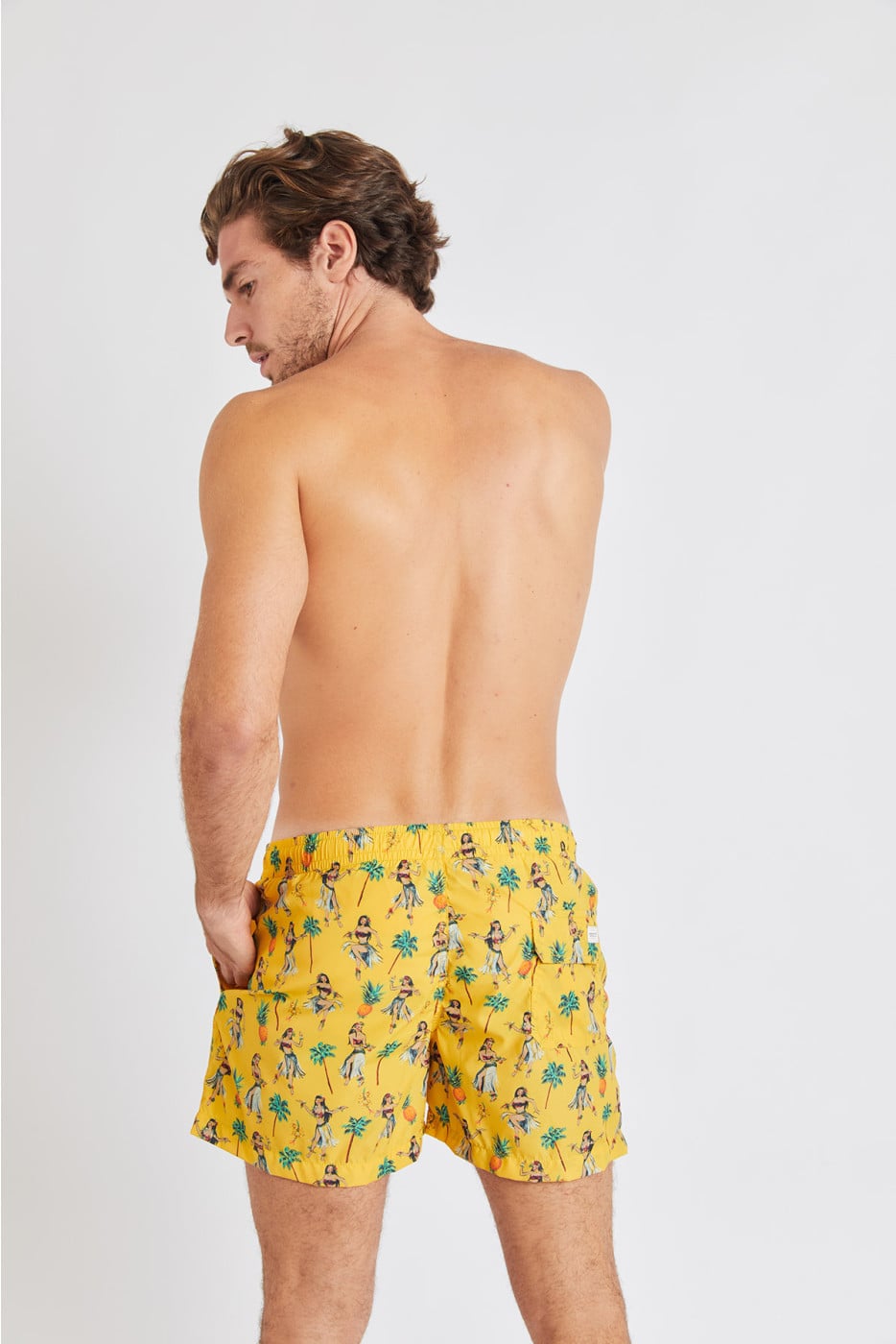 Ruben Vaianaemen men's swimsuit in yellow
