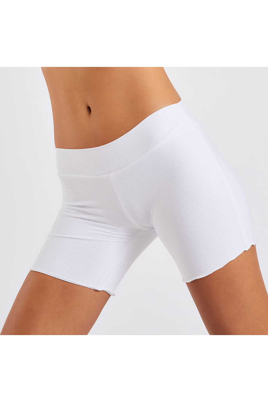 Witte biker short Zelig Moonrib - 2