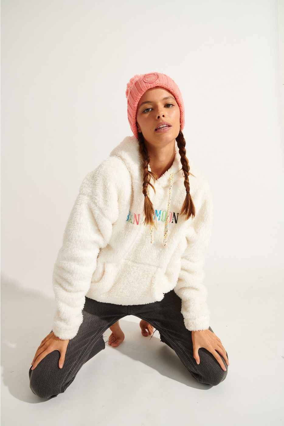 BRADLEY YAMASKA off-white oversized fleece sweatshirt - 4