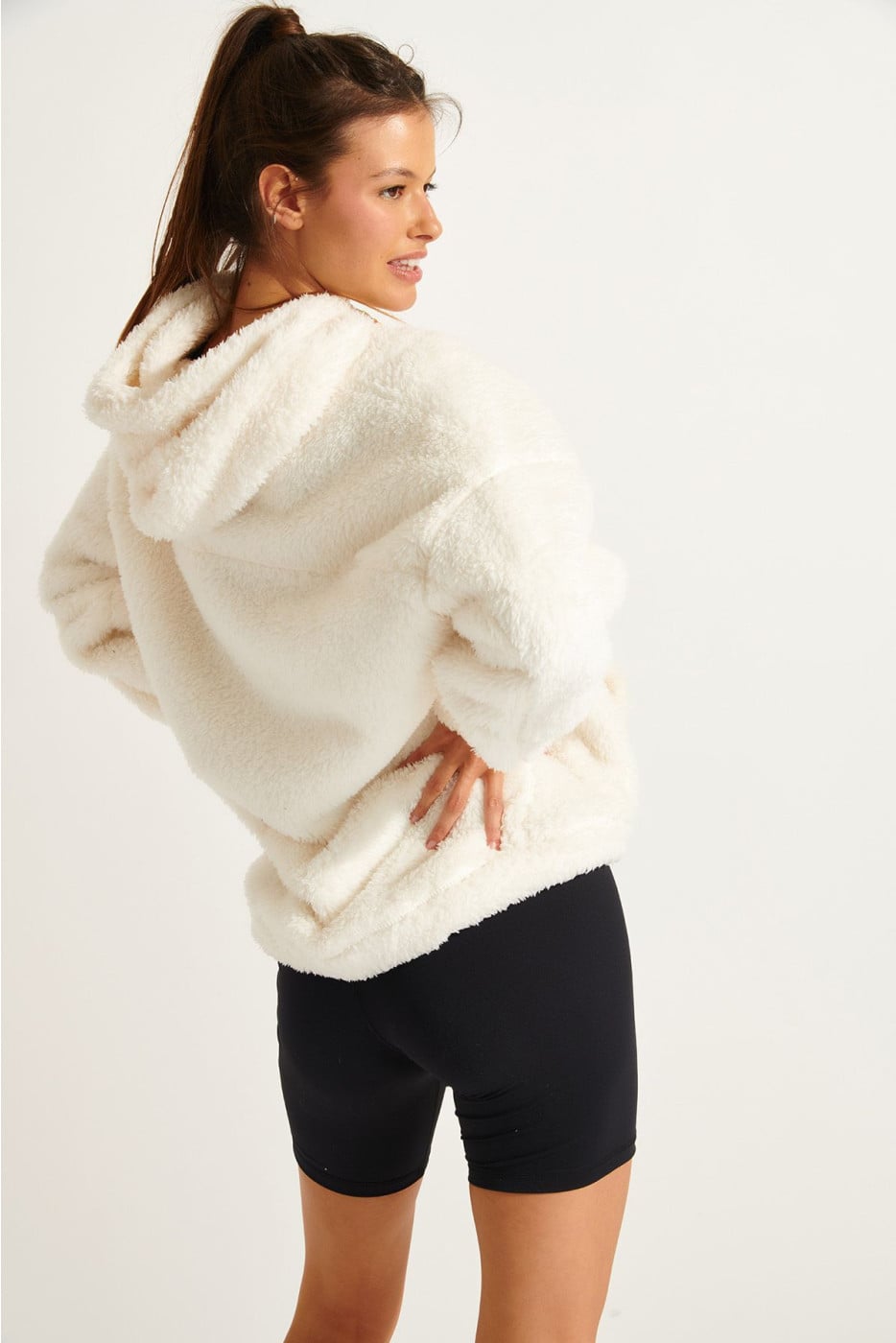 BRADLEY YAMASKA off-white oversized fleece sweatshirt - 5