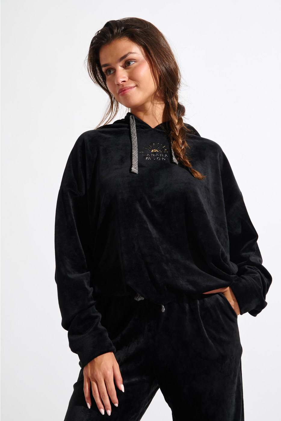 Sudadera de terciopelo negro BRADLEY SEALAKE - 1