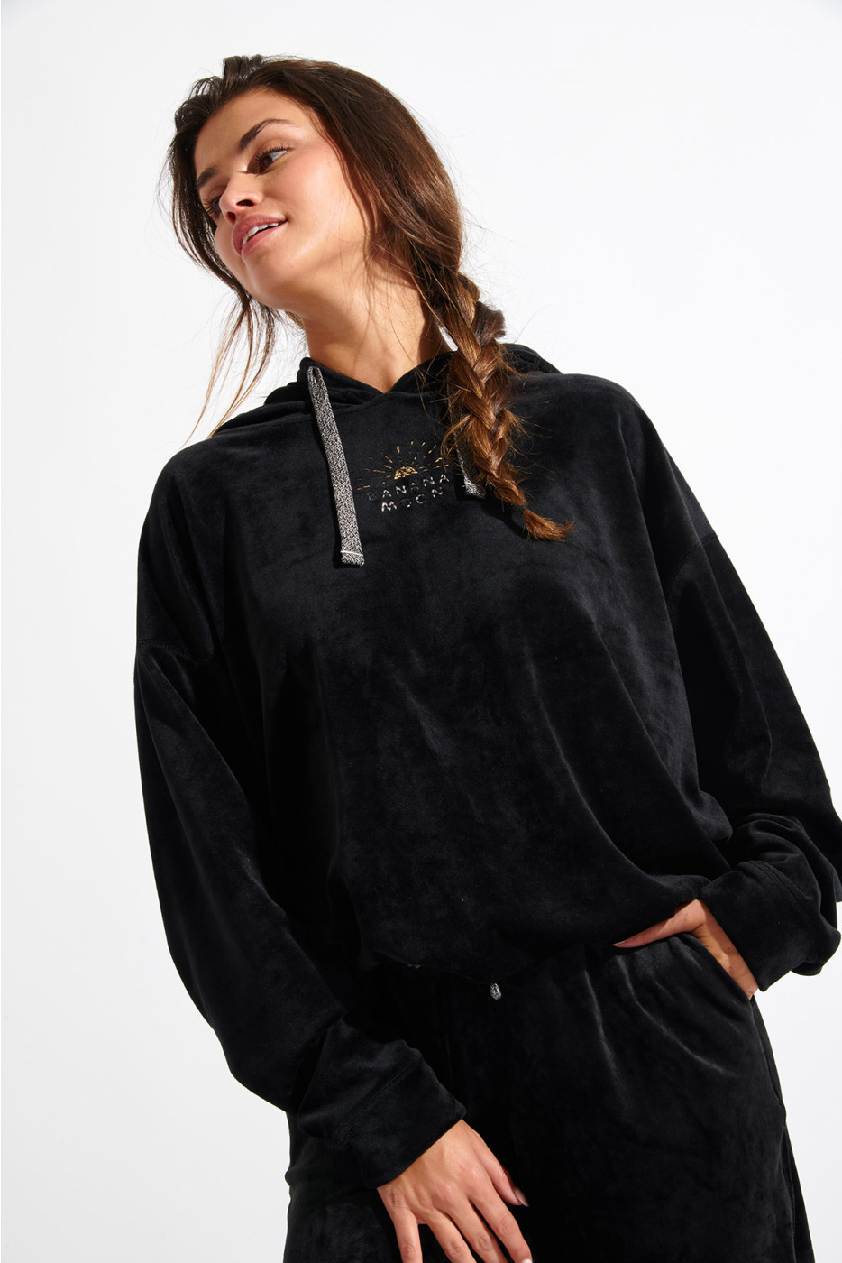 Sudadera de terciopelo negro BRADLEY SEALAKE - 3