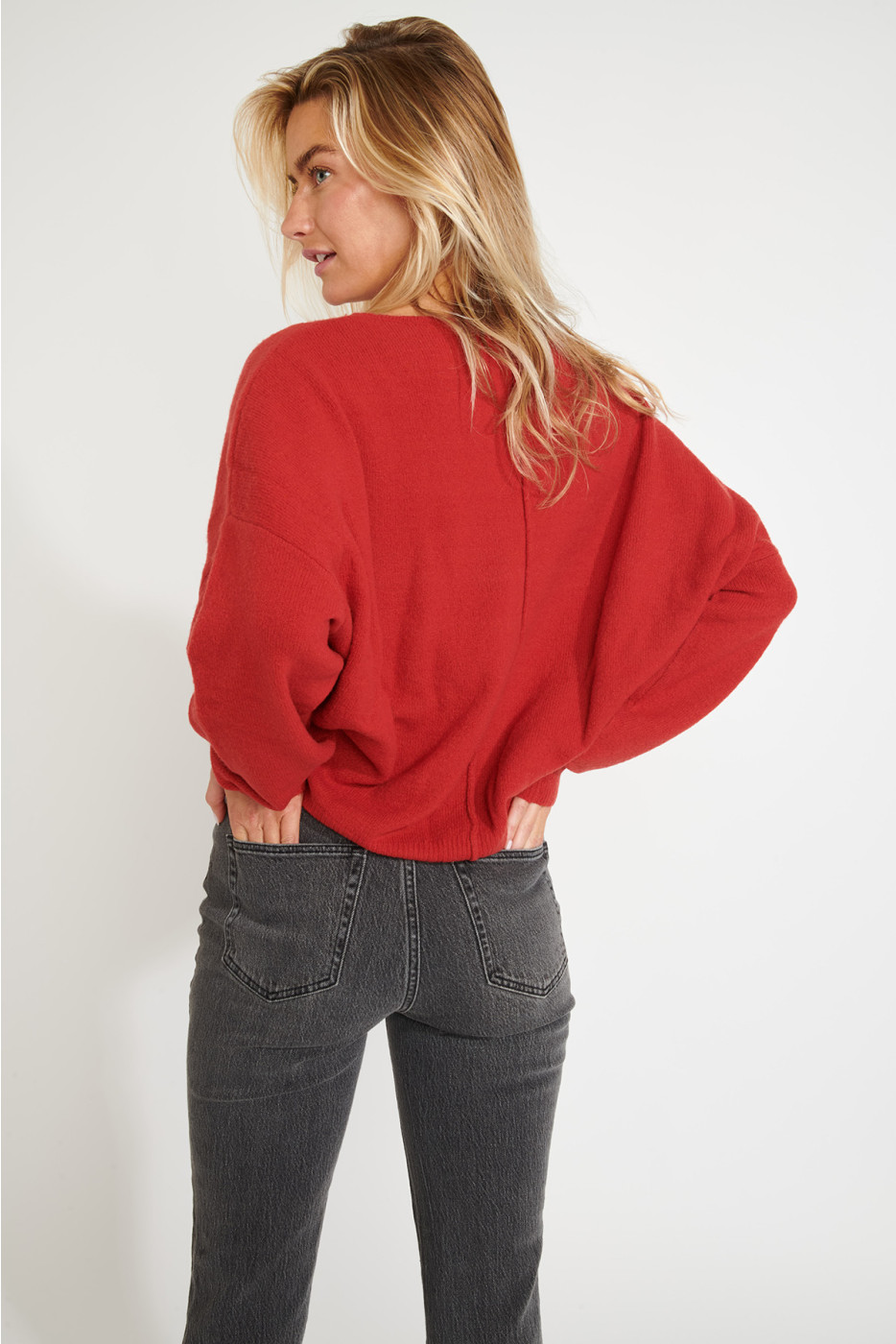 Jersey de lana roja FLOWN FREELANCE - 6