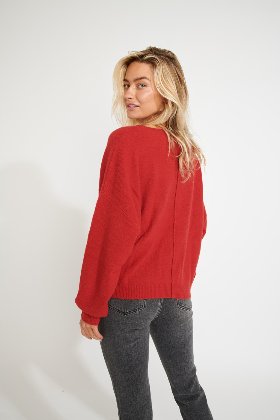 Jersey de lana roja FLOWN FREELANCE - 7