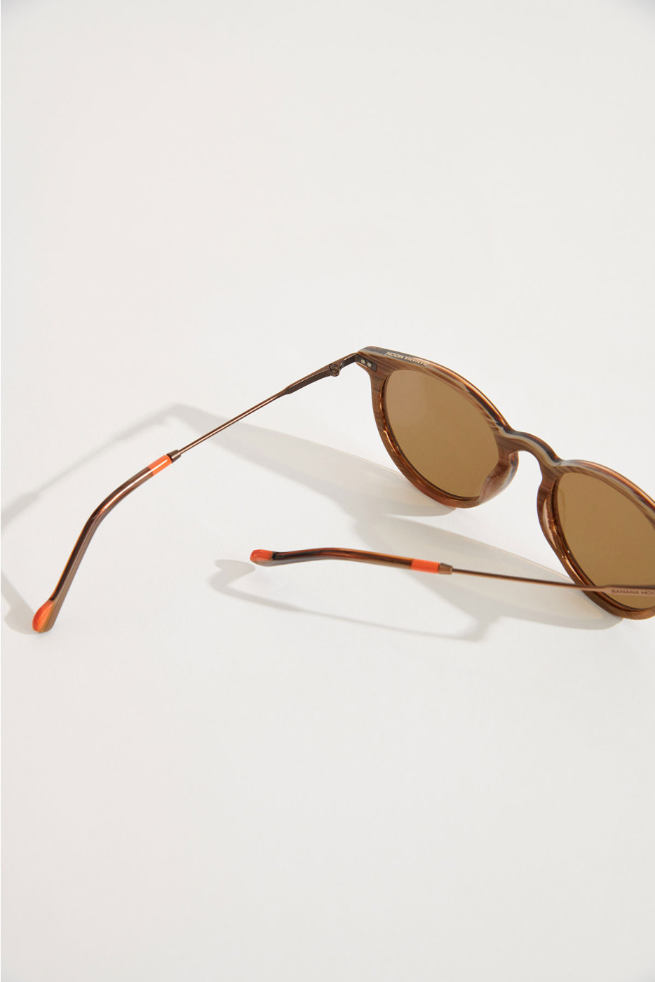 Brown round sunglasses for women LUNETTE BM26504