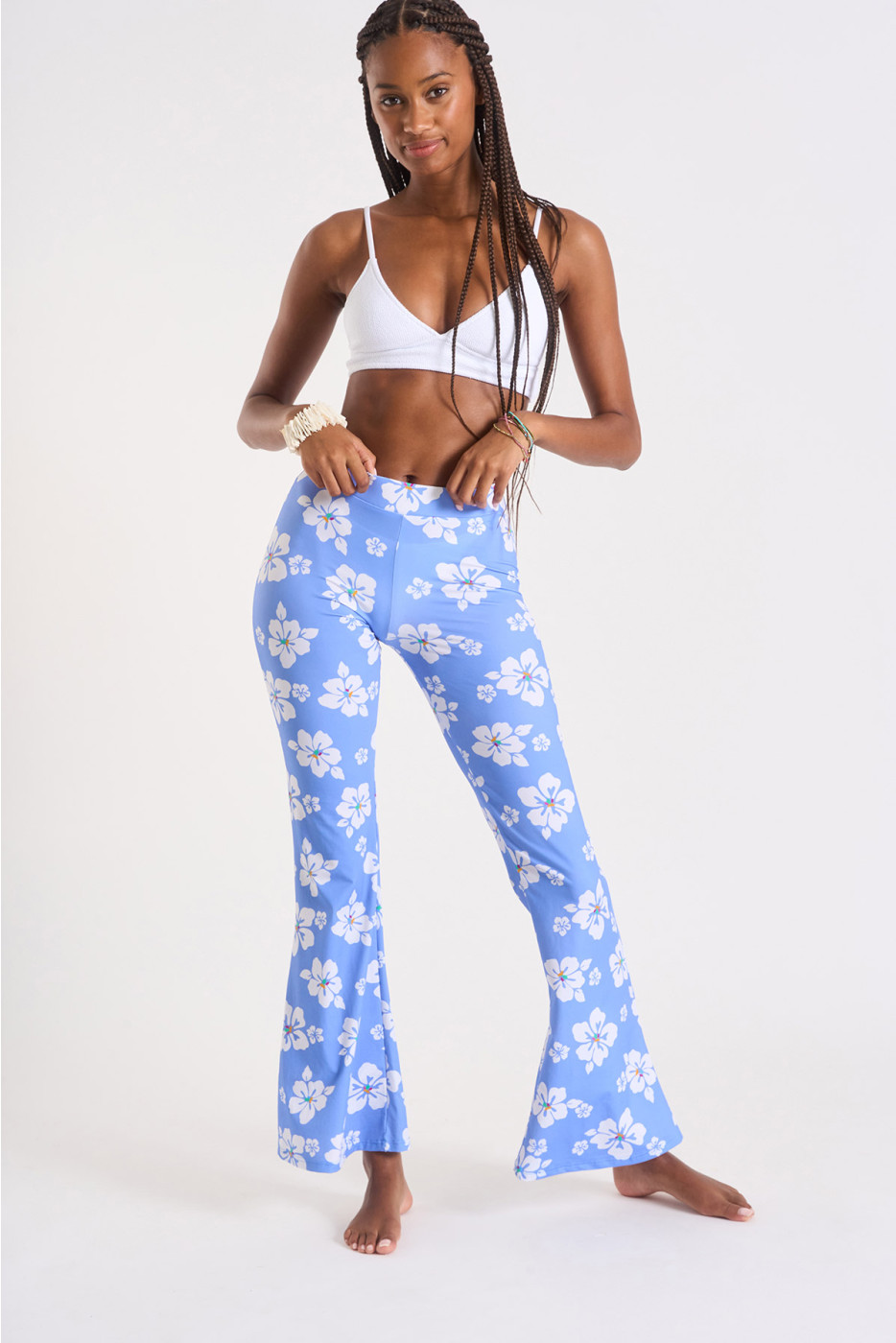 Pantaloni lilla stampa a fiori Noelo Islandgirl - 1