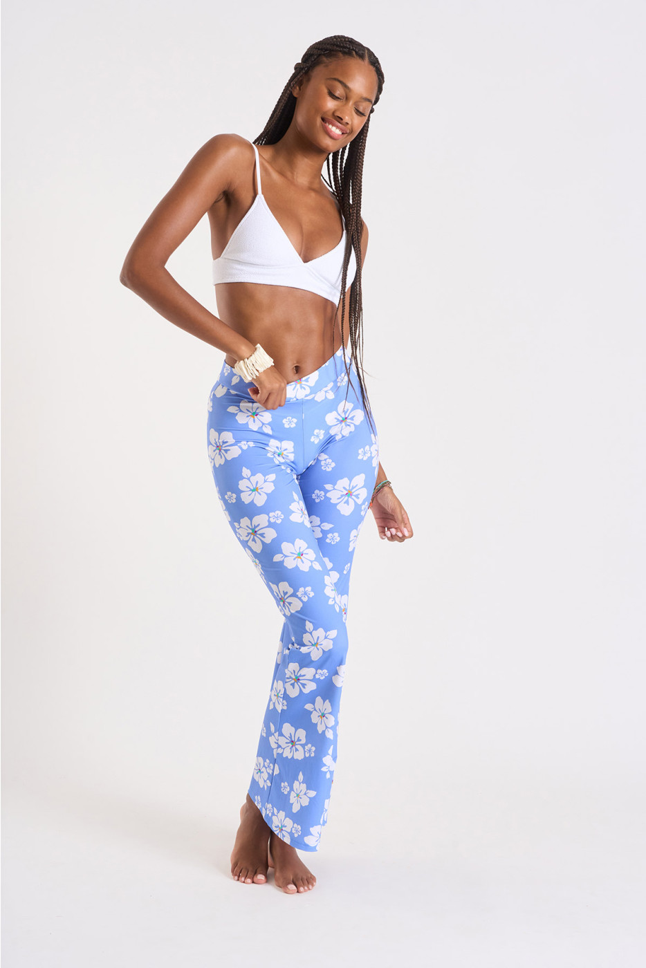 Pantaloni lilla stampa a fiori Noelo Islandgirl - 2