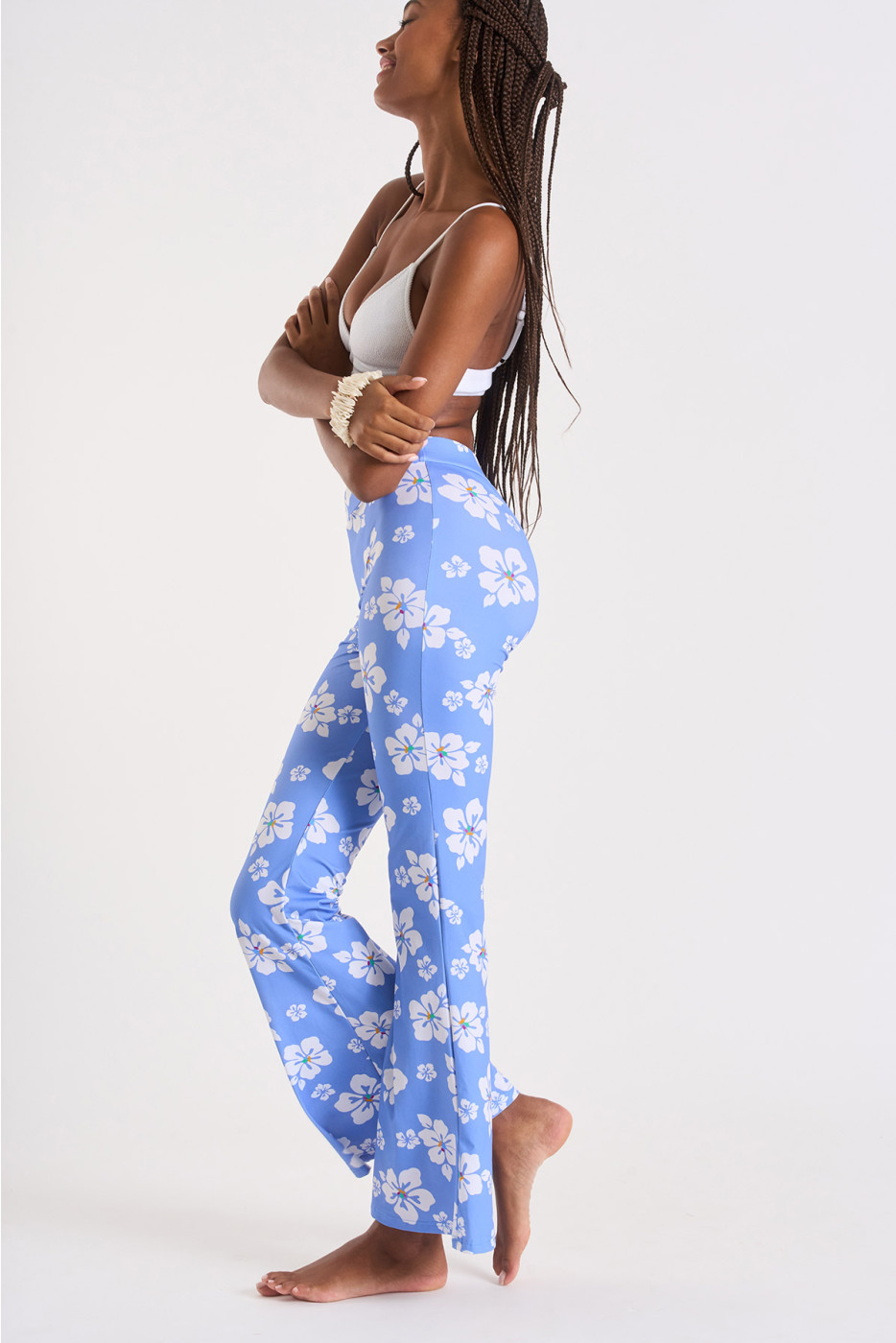 Pantaloni lilla stampa a fiori Noelo Islandgirl - 3