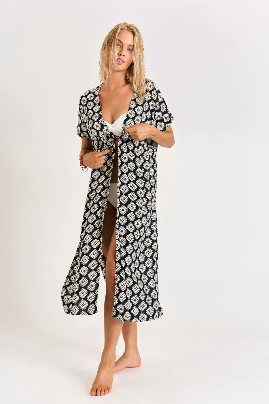 ELVIE SARONG long black kimono - 6