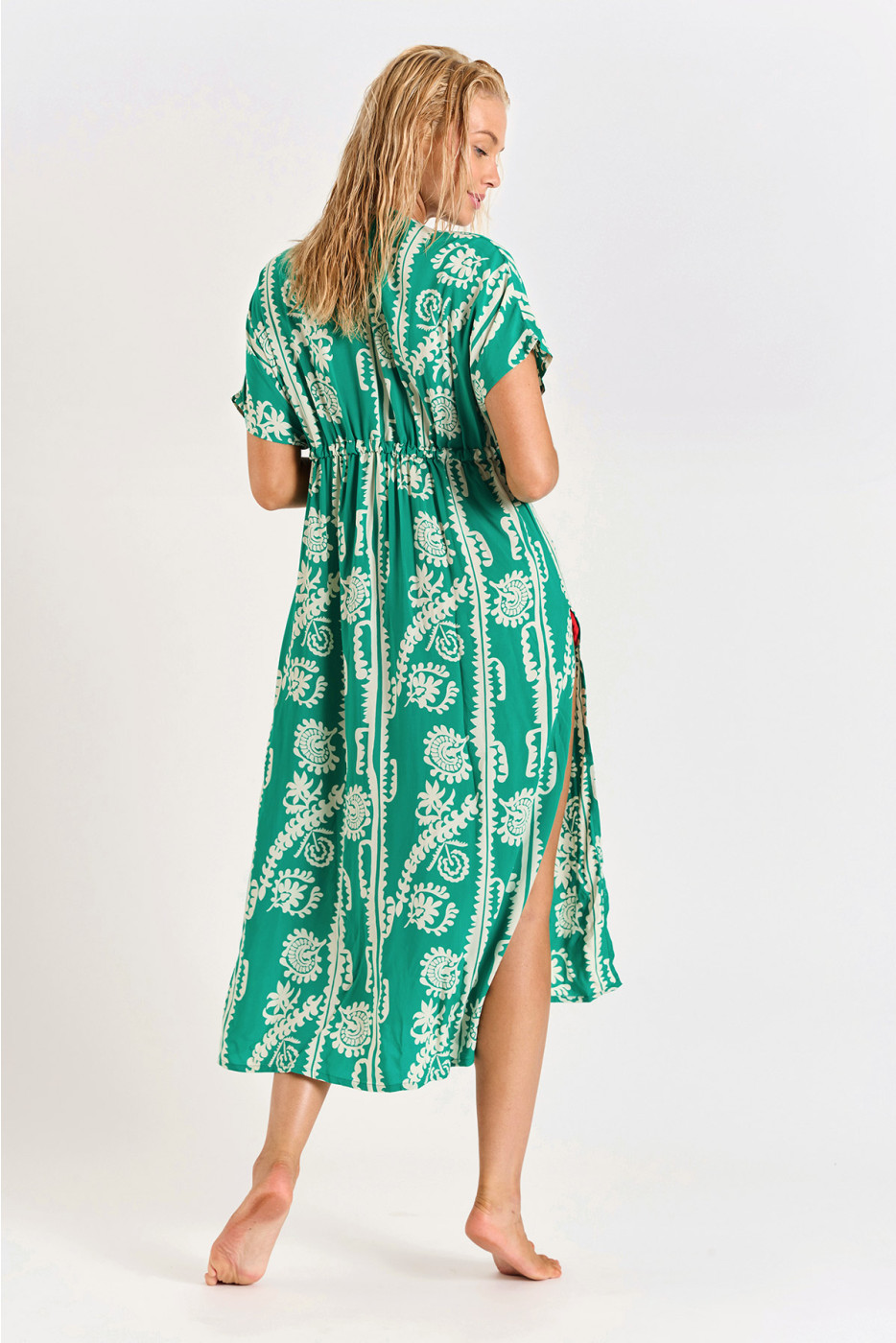 ELVIE SARONG long green kimono - 2