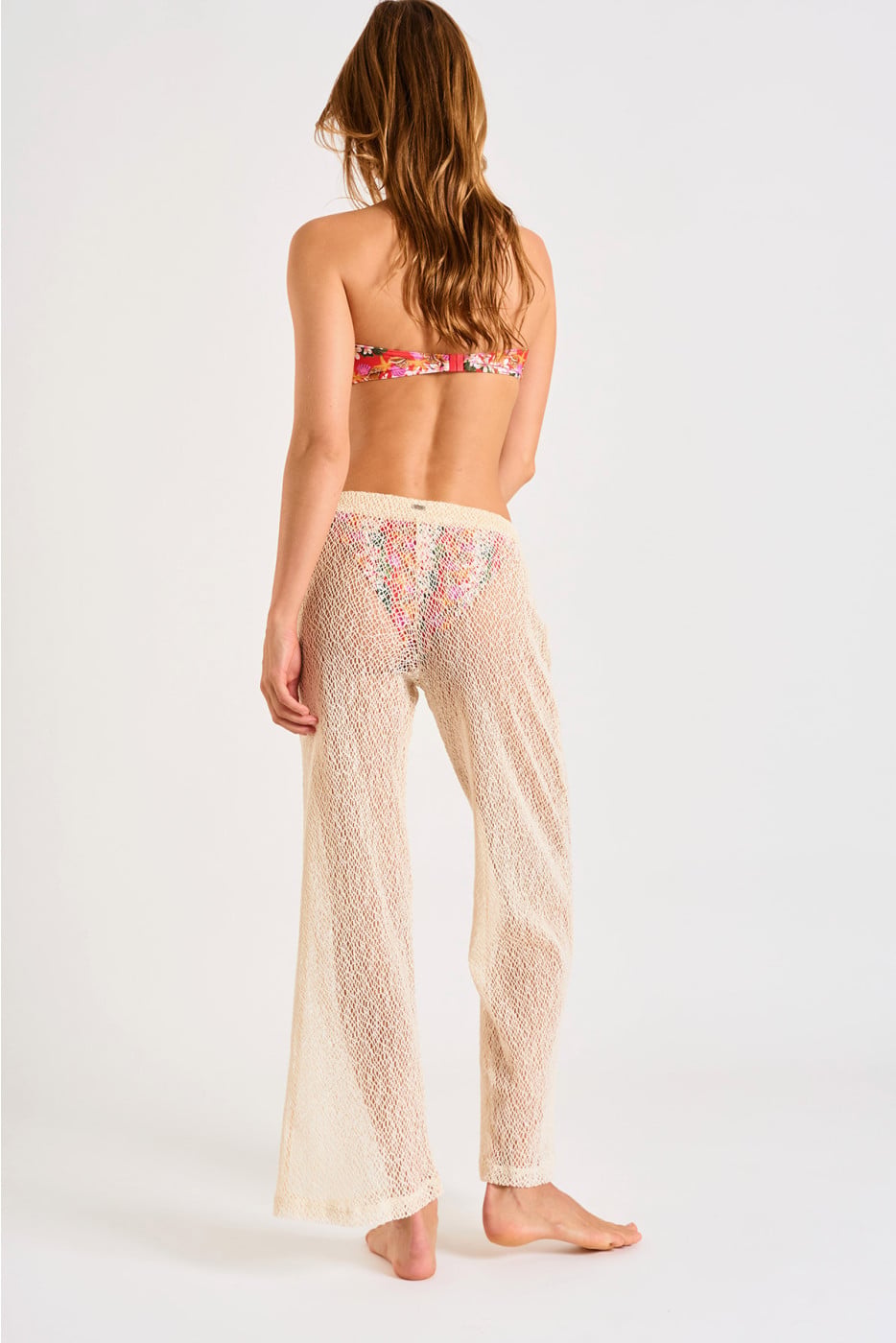 KISKA BEACHBLISS cream crochet trousers - 2