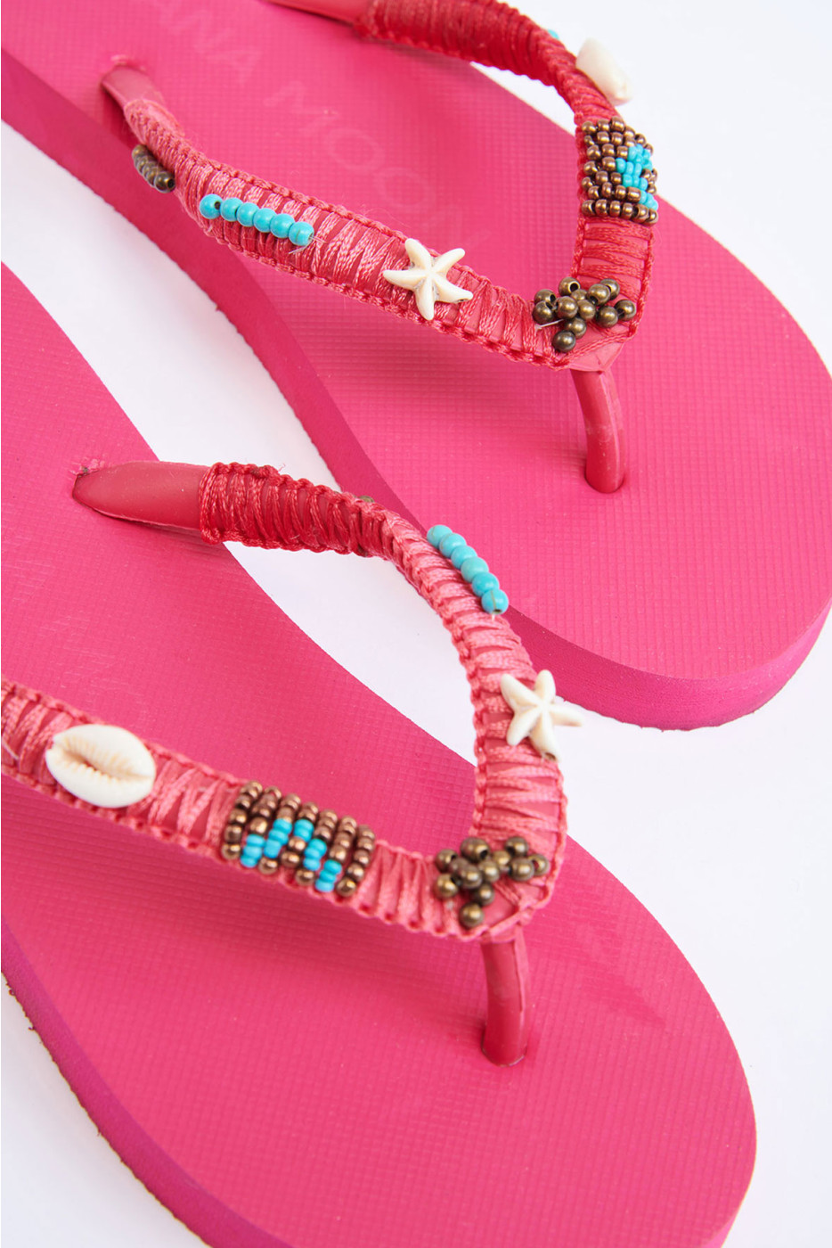 LUCEROS TAHUATA pink seashell flip-flops - 3