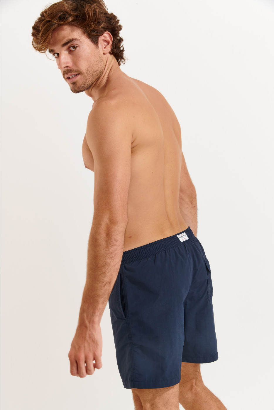 Bañador tipo short azul marino para hombre MANLY POOLSCAPE
