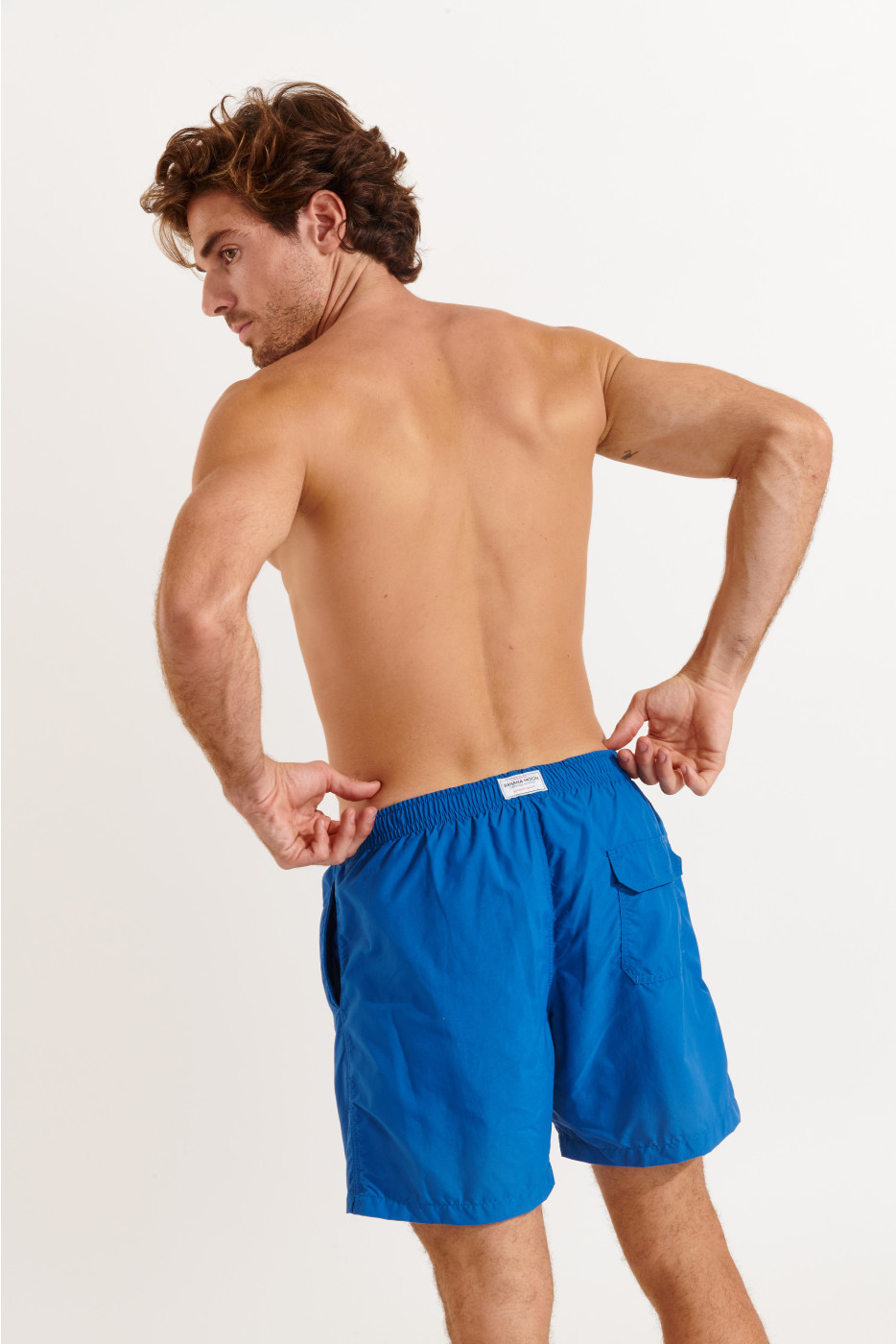 Bañador tipo short azul para hombre MANLY POOLSCAPE