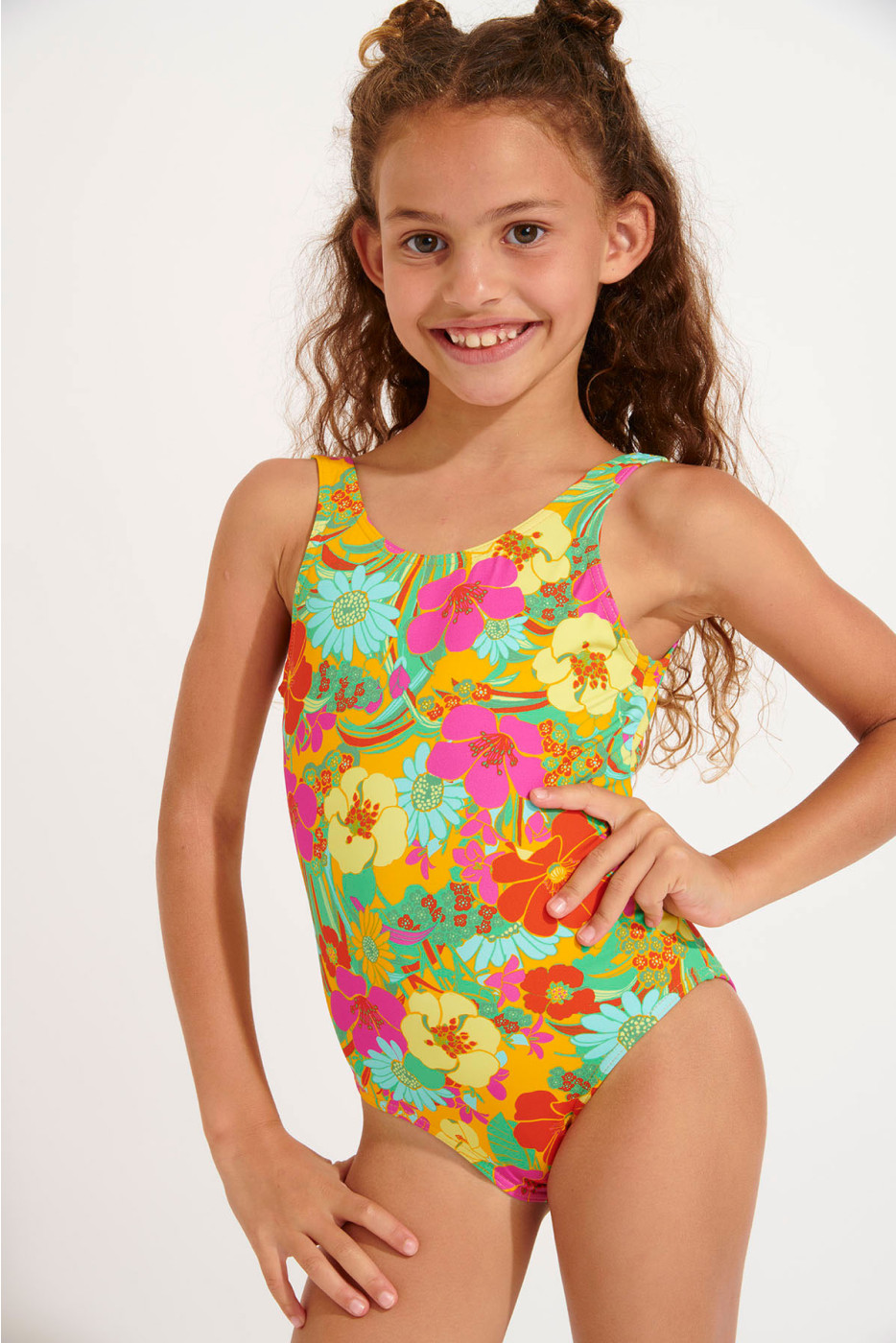 Girls' BALOO WALLFLOWER floral swimsuit
