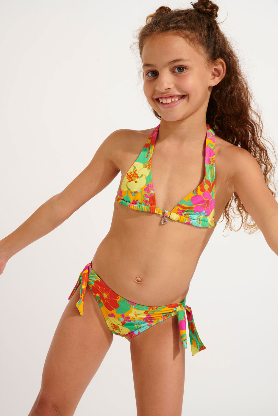 Bañador de 2 piezas con flores para niña PAWN WALLFLOWER