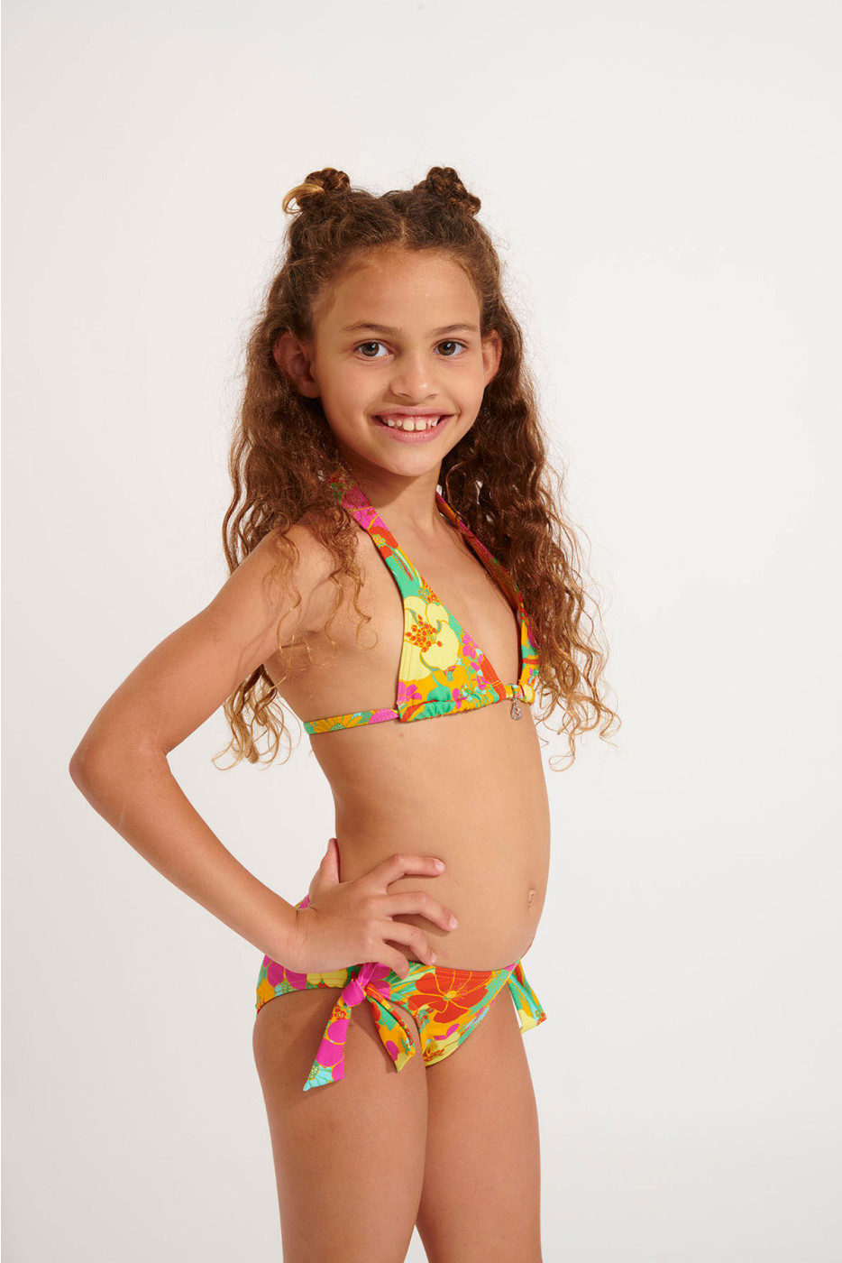 Bañador de 2 piezas con flores para niña PAWN WALLFLOWER
