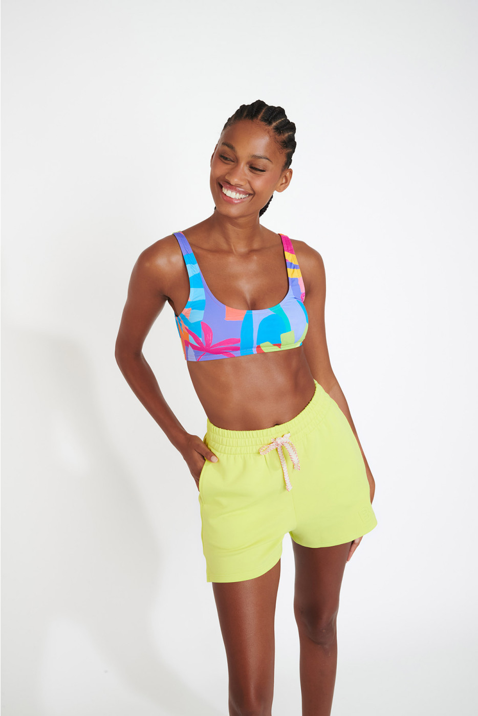 Pantaloncini da jogging gialli RAW BAYJOY - 3