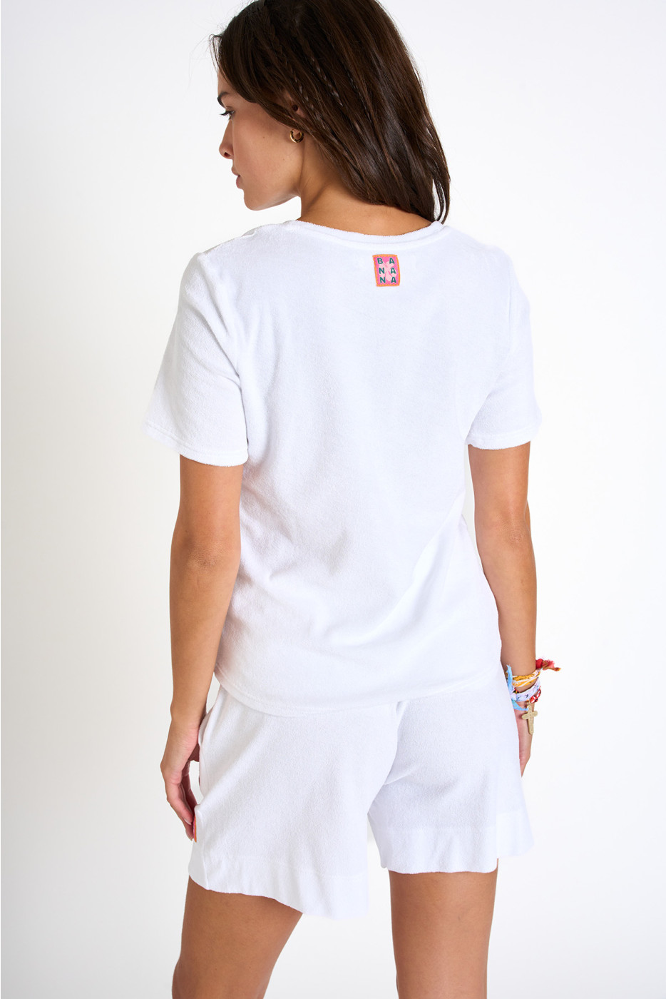 T-shirt bianca in tessuto spugna WAKEY SEASPONGE - 2