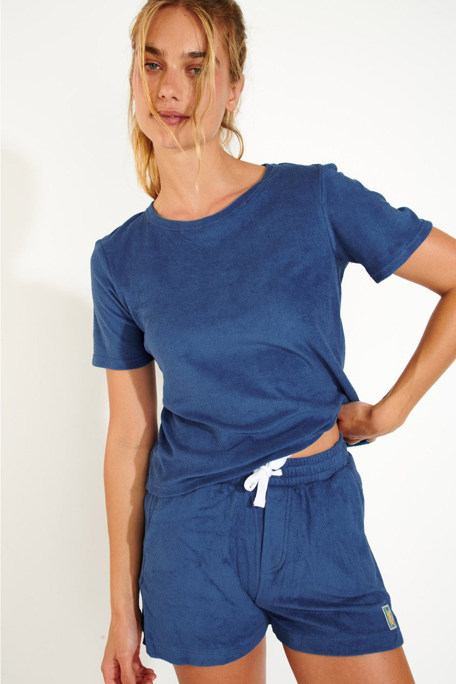 Blauwe T-shirt van WAKEY SEASPONGE materiaal - 5