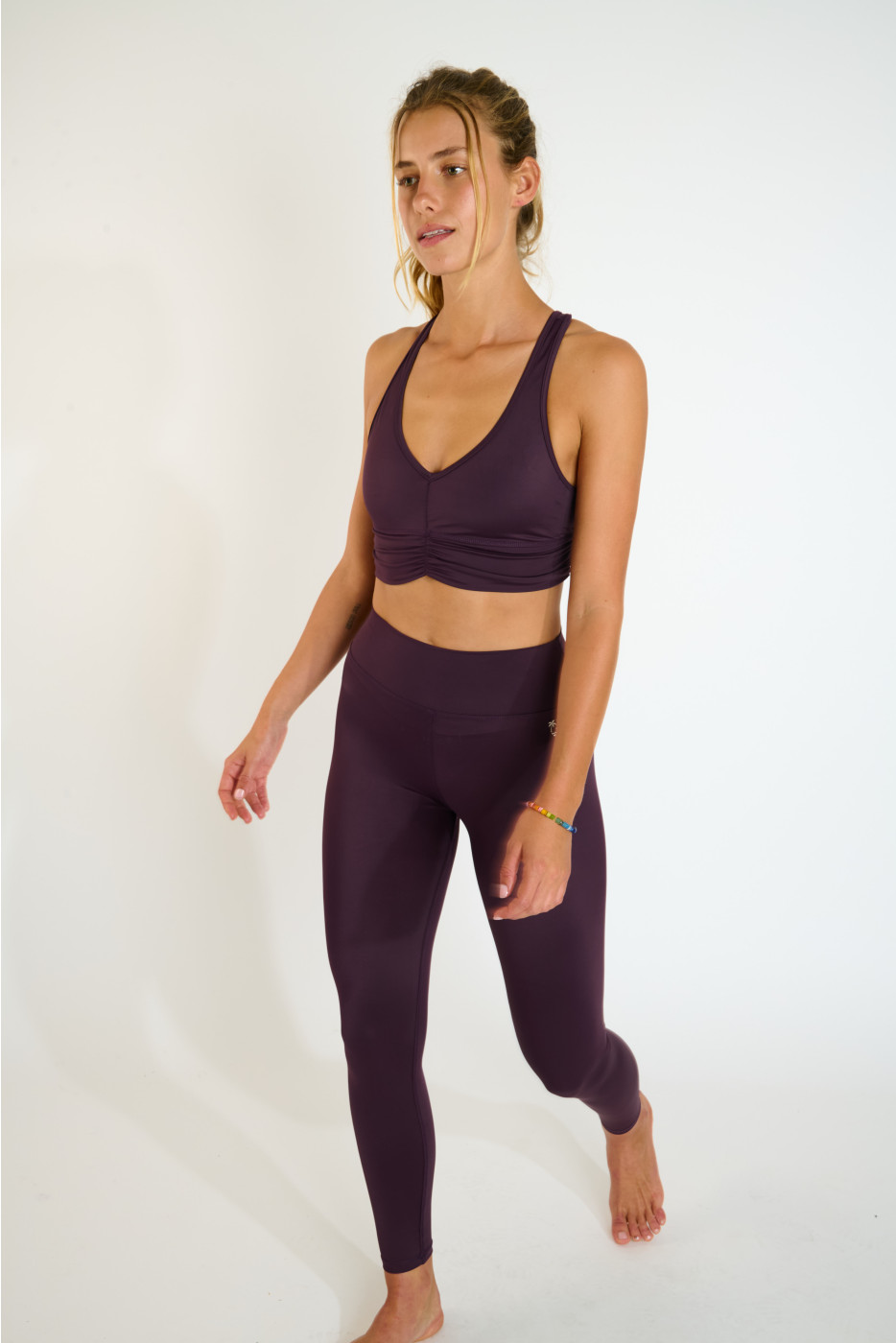 Leggings sportivi color prugna WELLNESS AETO - 3