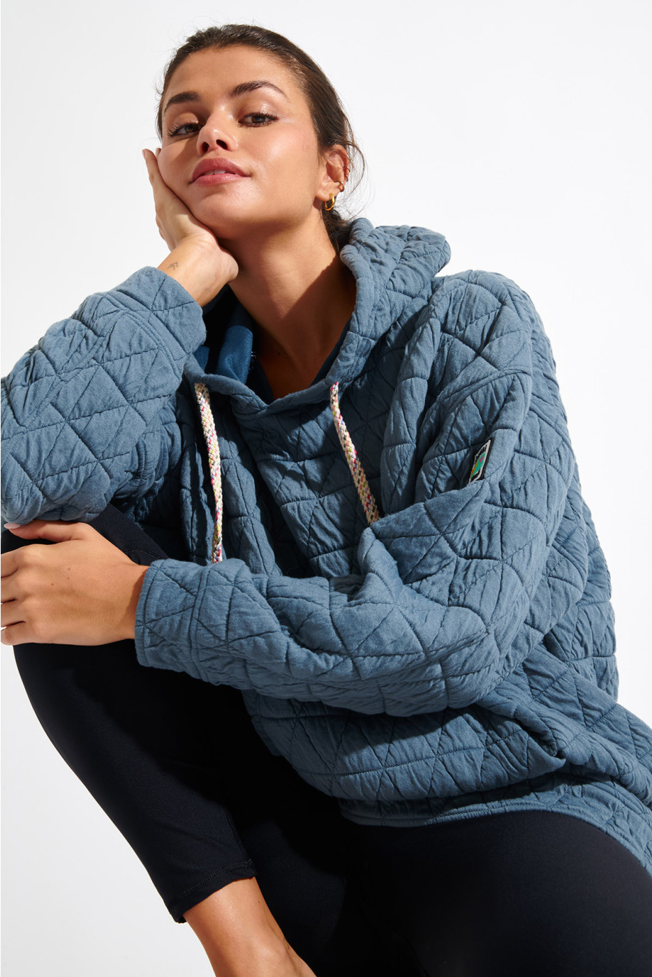 Felpa trapuntata blu ghiacciaio JAYPEAK BRADLEY - 1