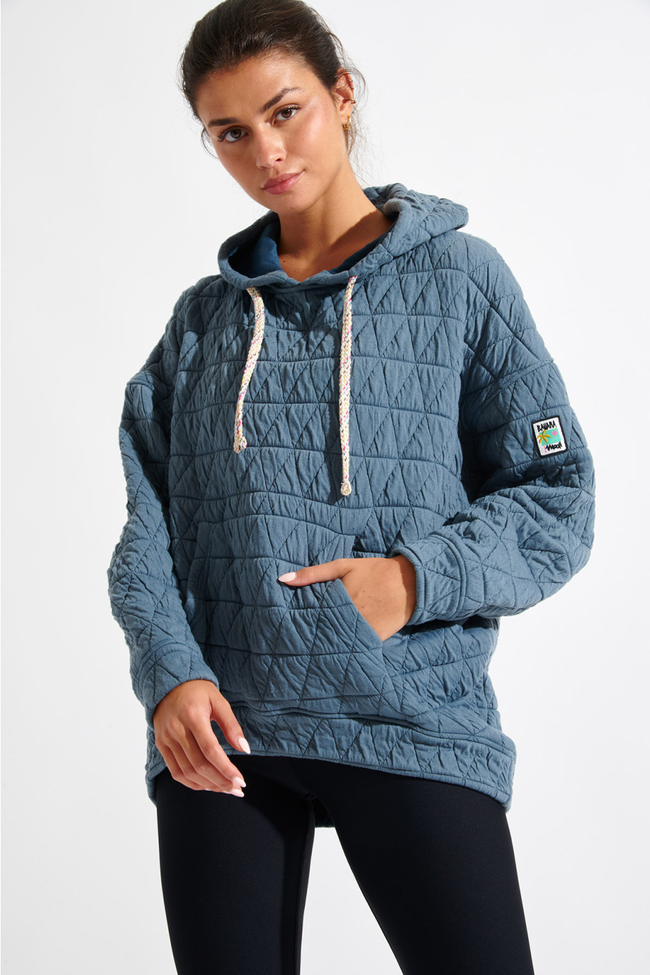 Felpa trapuntata blu ghiacciaio JAYPEAK BRADLEY - 9