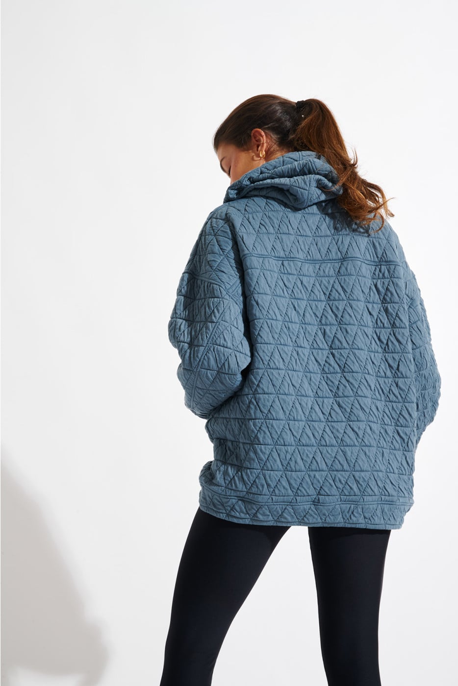 Felpa trapuntata blu ghiacciaio JAYPEAK BRADLEY - 2