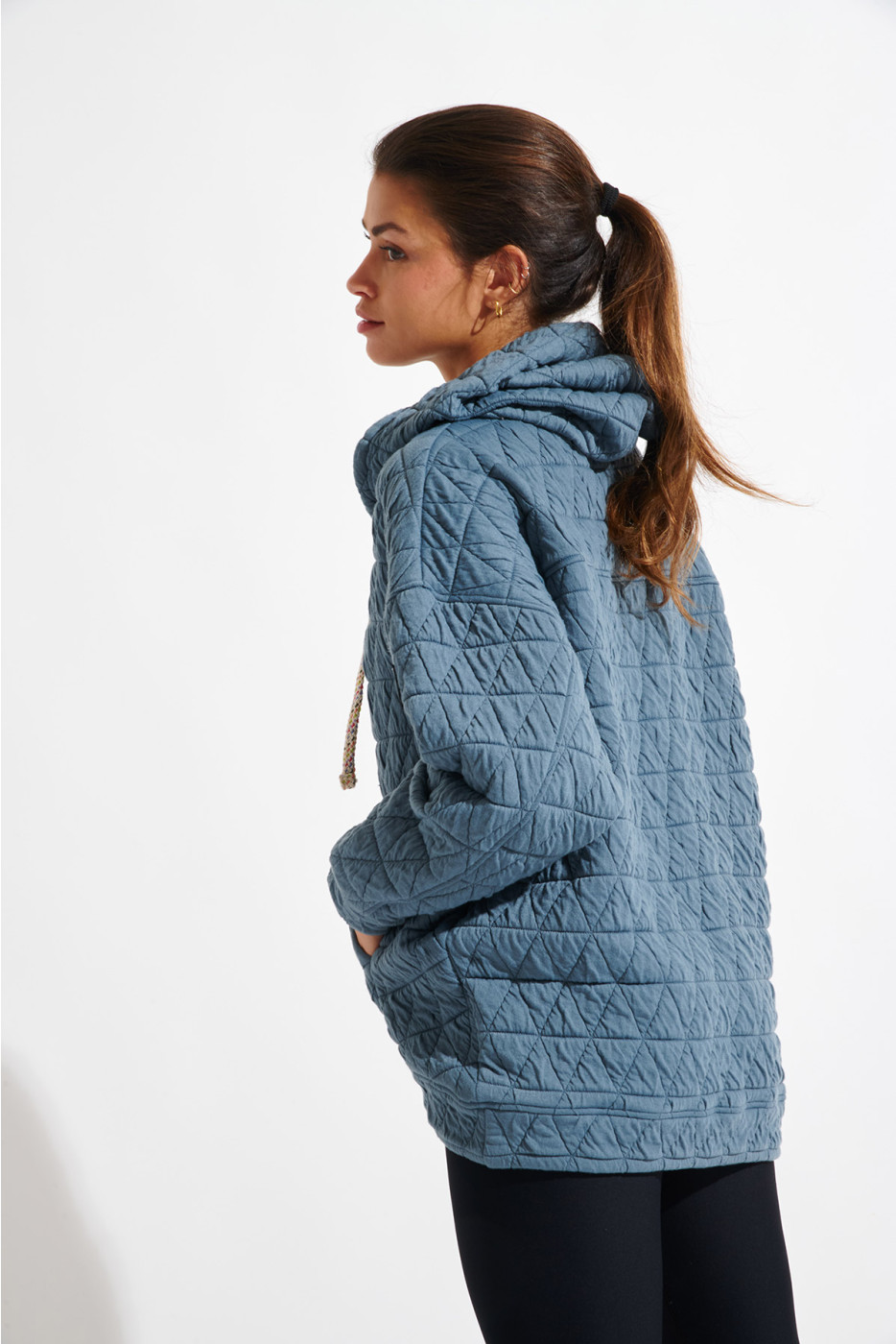 Felpa trapuntata blu ghiacciaio JAYPEAK BRADLEY - 11