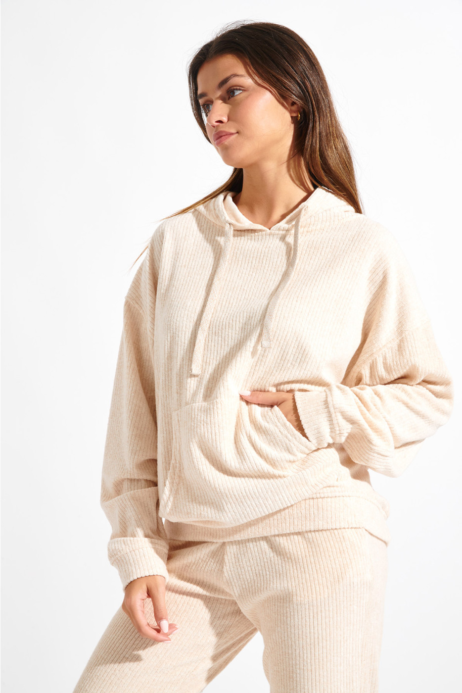 KEYSTONE BRADLEY oversized ecru sweatshirt - 3