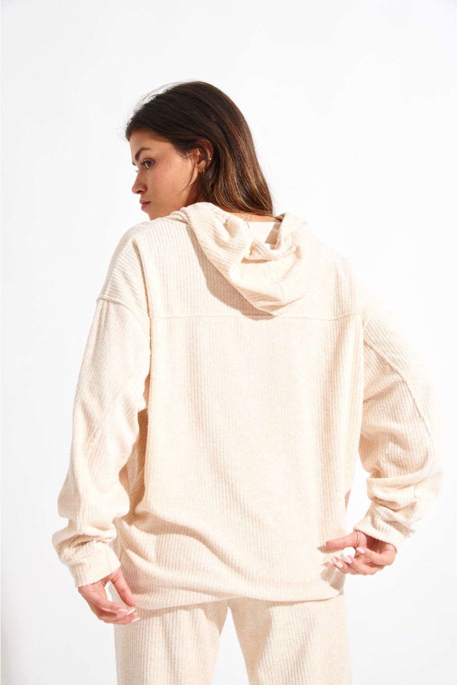 KEYSTONE BRADLEY oversized ecru sweatshirt - 11