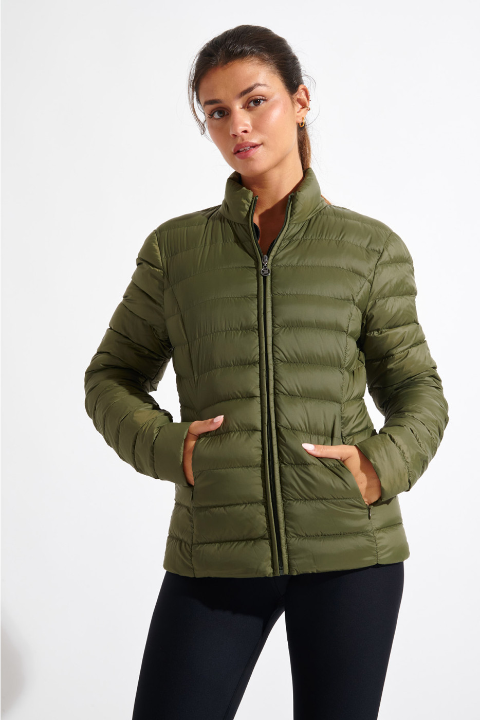 CAMROSE DURHAM women's khaki padded jacket - 3