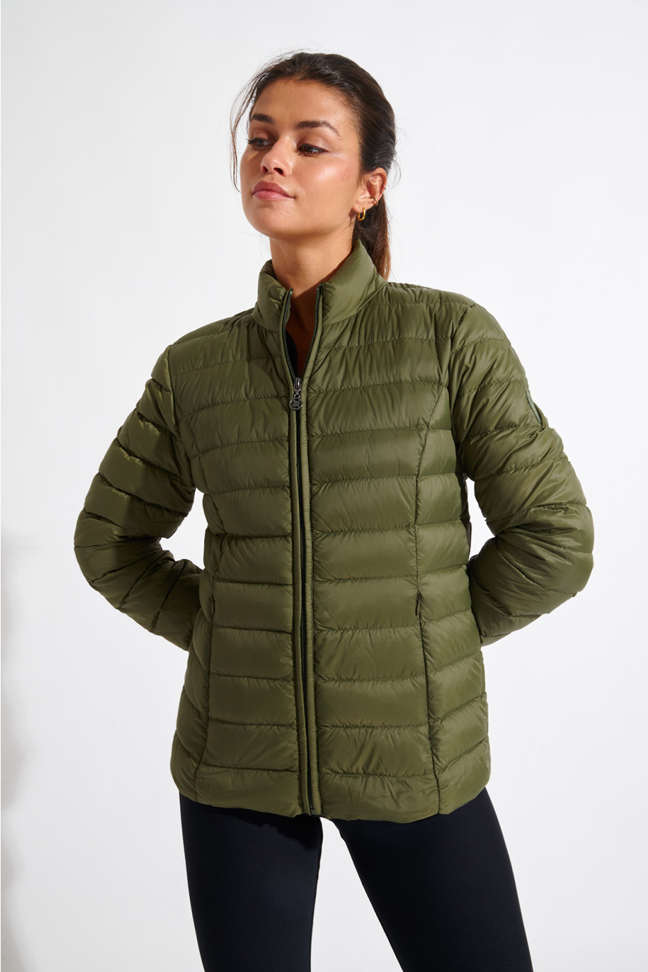 CAMROSE DURHAM women's khaki padded jacket - 7