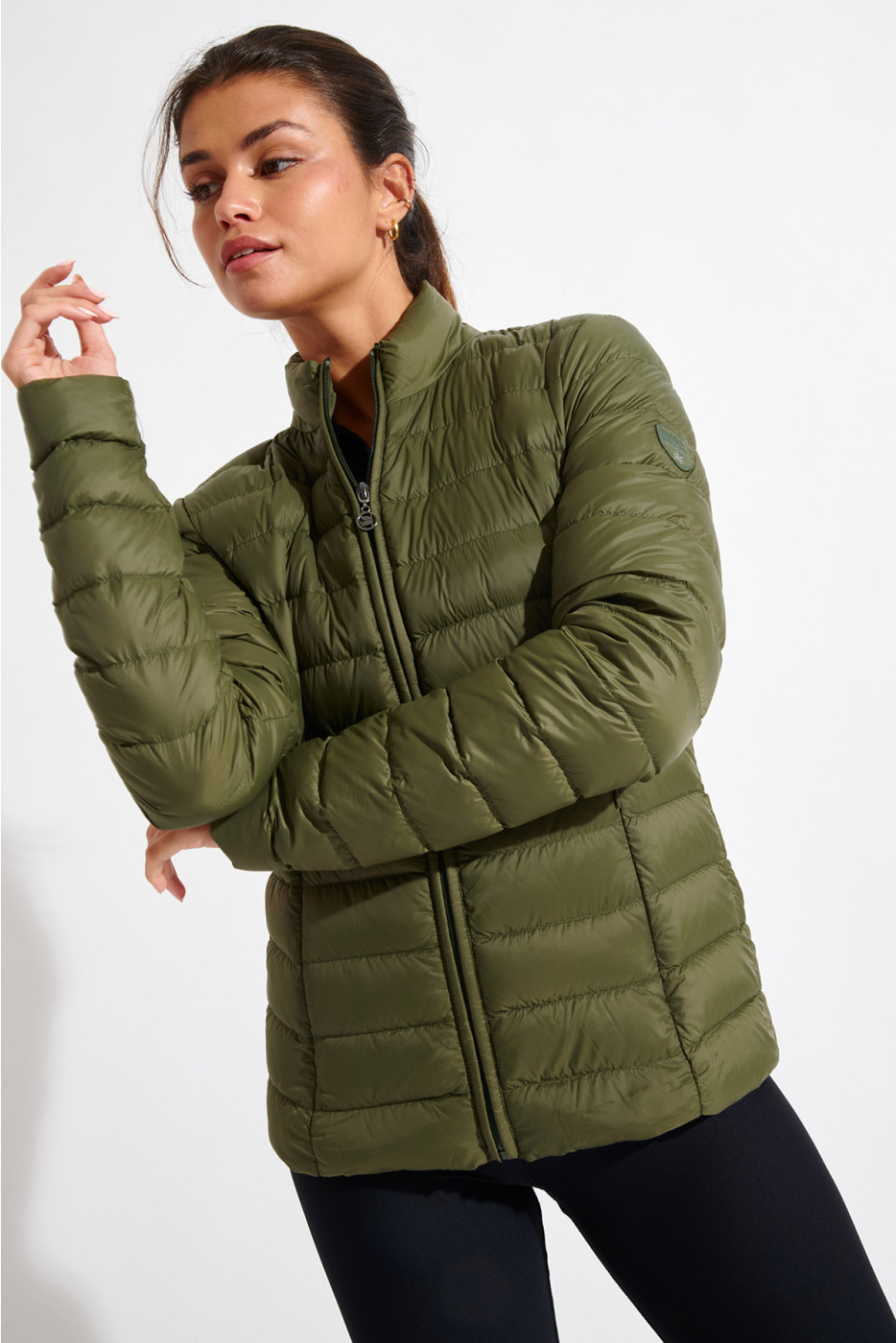CAMROSE DURHAM women's khaki padded jacket - 8