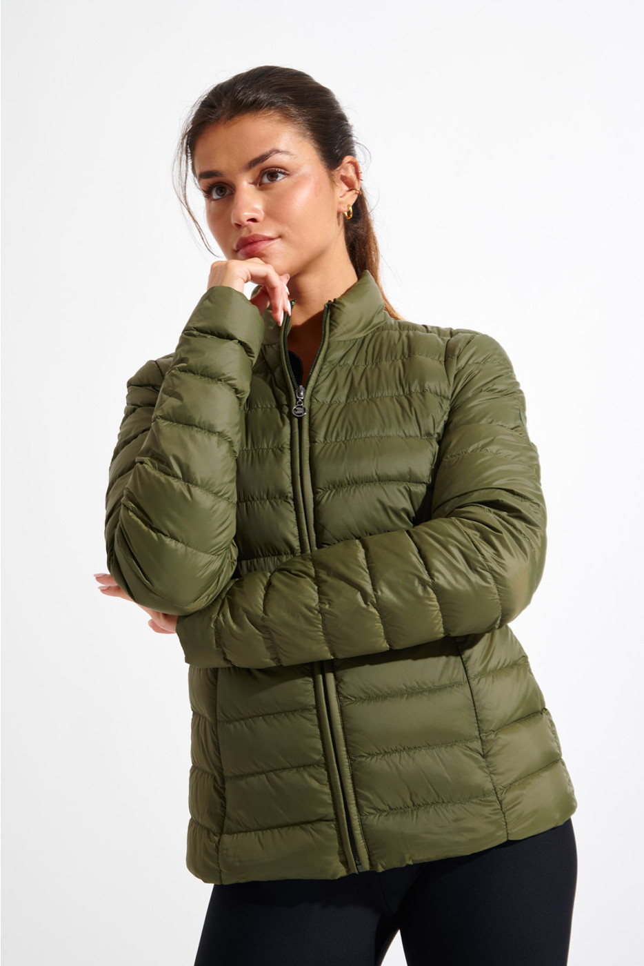 CAMROSE DURHAM women's khaki padded jacket - 9