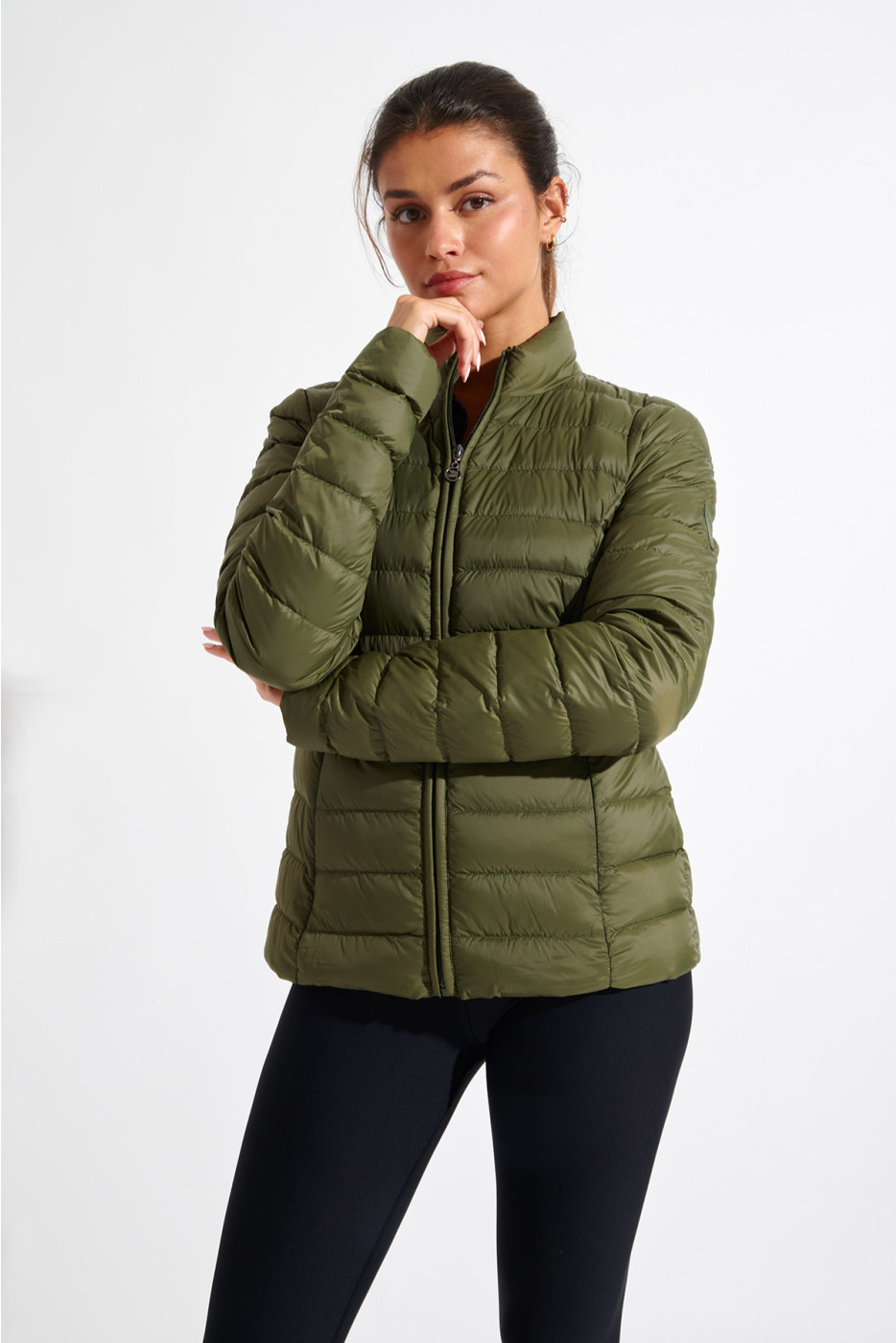 CAMROSE DURHAM women's khaki padded jacket - 10