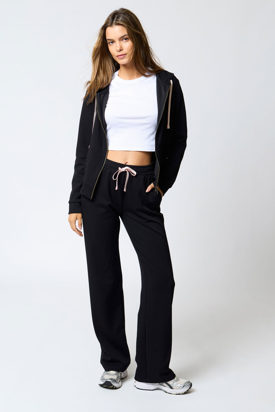 Pantalon de jogging droit noir BAYJOY FLOWEGA