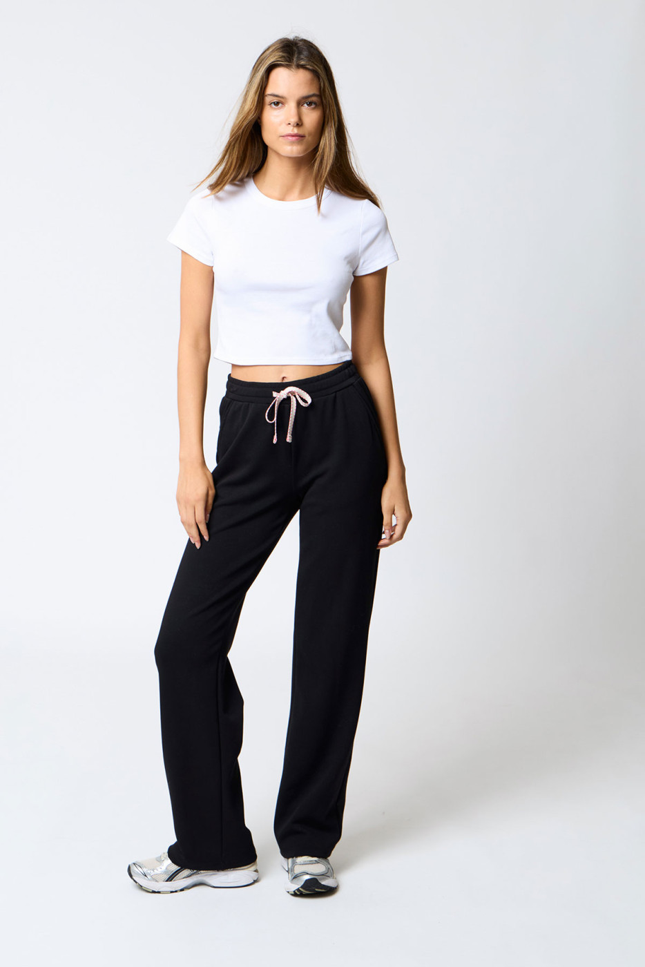 Pantalon de jogging droit noir BAYJOY FLOWEGA