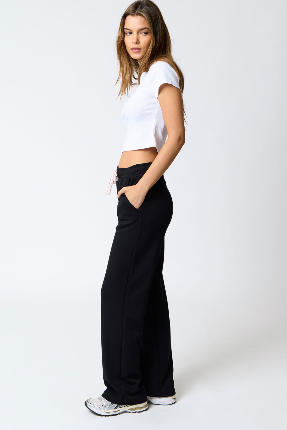 Pantalon de jogging droit noir BAYJOY FLOWEGA