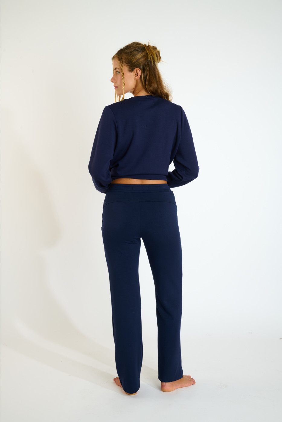 Pantaloni da jogging dritti blu scuro BAYJOY FLOWEGA - 6