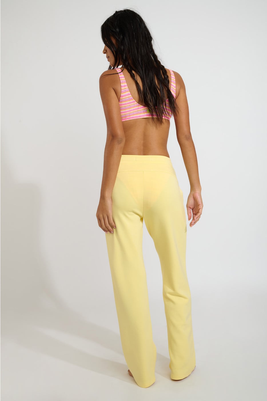 Pantaloni da jogging dritti giallo chiaro FLOWEGA BAYJOY - 2