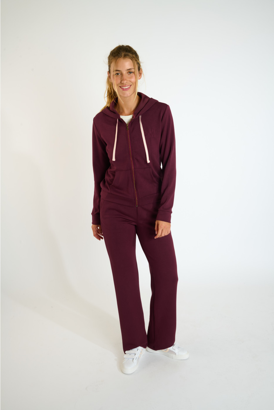 Pantaloni jogger dritti bordeaux FLOWEGA BAYJOY - 3
