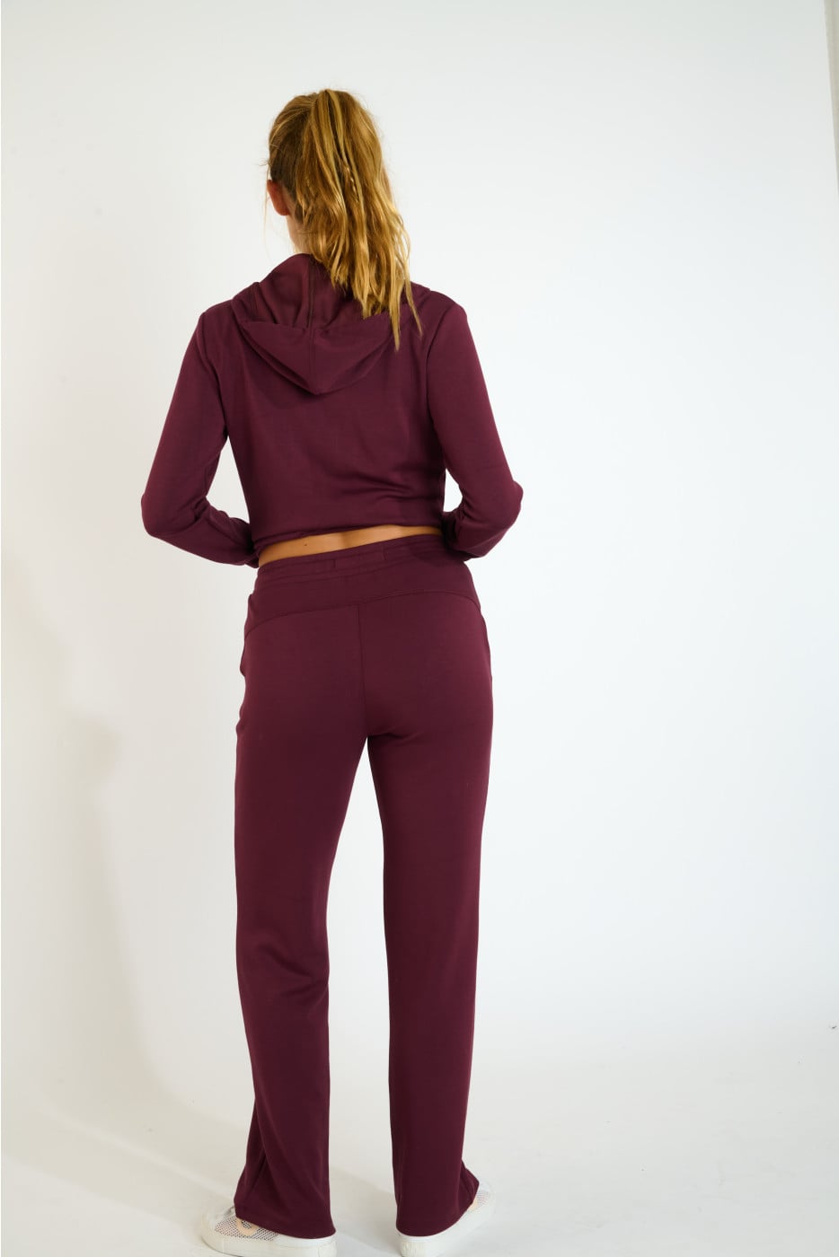 Pantaloni jogger dritti bordeaux FLOWEGA BAYJOY - 2