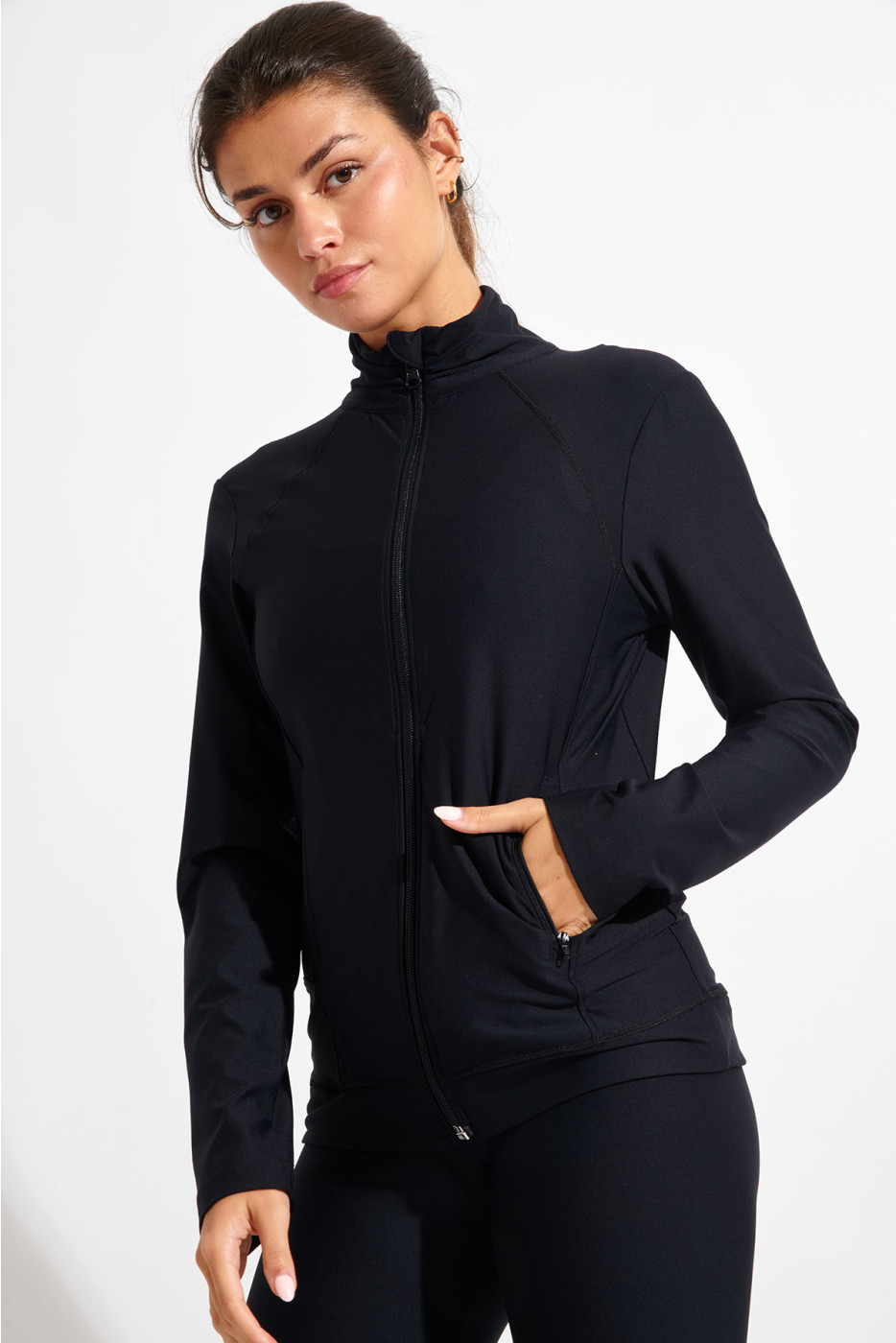 Gilet de sport zippé noir FOCUS WELLBLISS